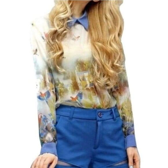 Beautiful sheer blouse size S - Picture 1 of 6